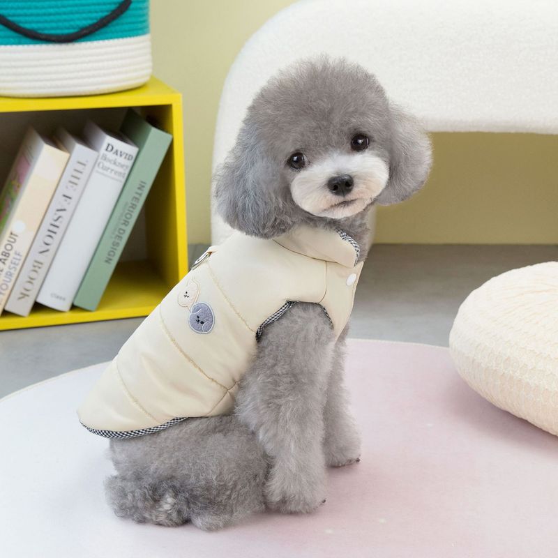 Ropa de otoño para perros y ropa de invierno para mascotas con osito de peluche, nuevos 23 pares de chalecos de algodón divertidos_voghion.com