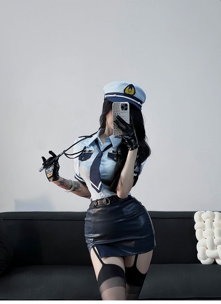 Vesti sexy poliziotta in stile navy, puro desiderio, costume da cosplay, hostess di corte notturna, segretaria, taglia queen, uniforme_voghion.com
