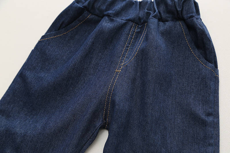 Set di magliette con risvolto per bambini Polo da 0 a 5 anni, pantaloncini in denim a maniche corte, cartone animato estivo_voghion.com