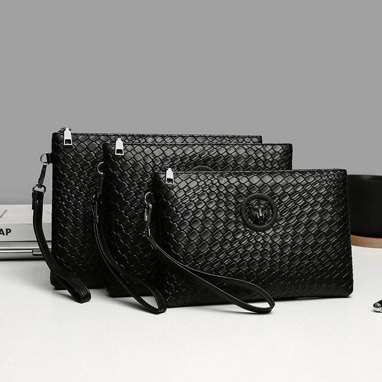New business men's hand bag personality tiger head multi-layer mobile phone bag key bag_voghion.com