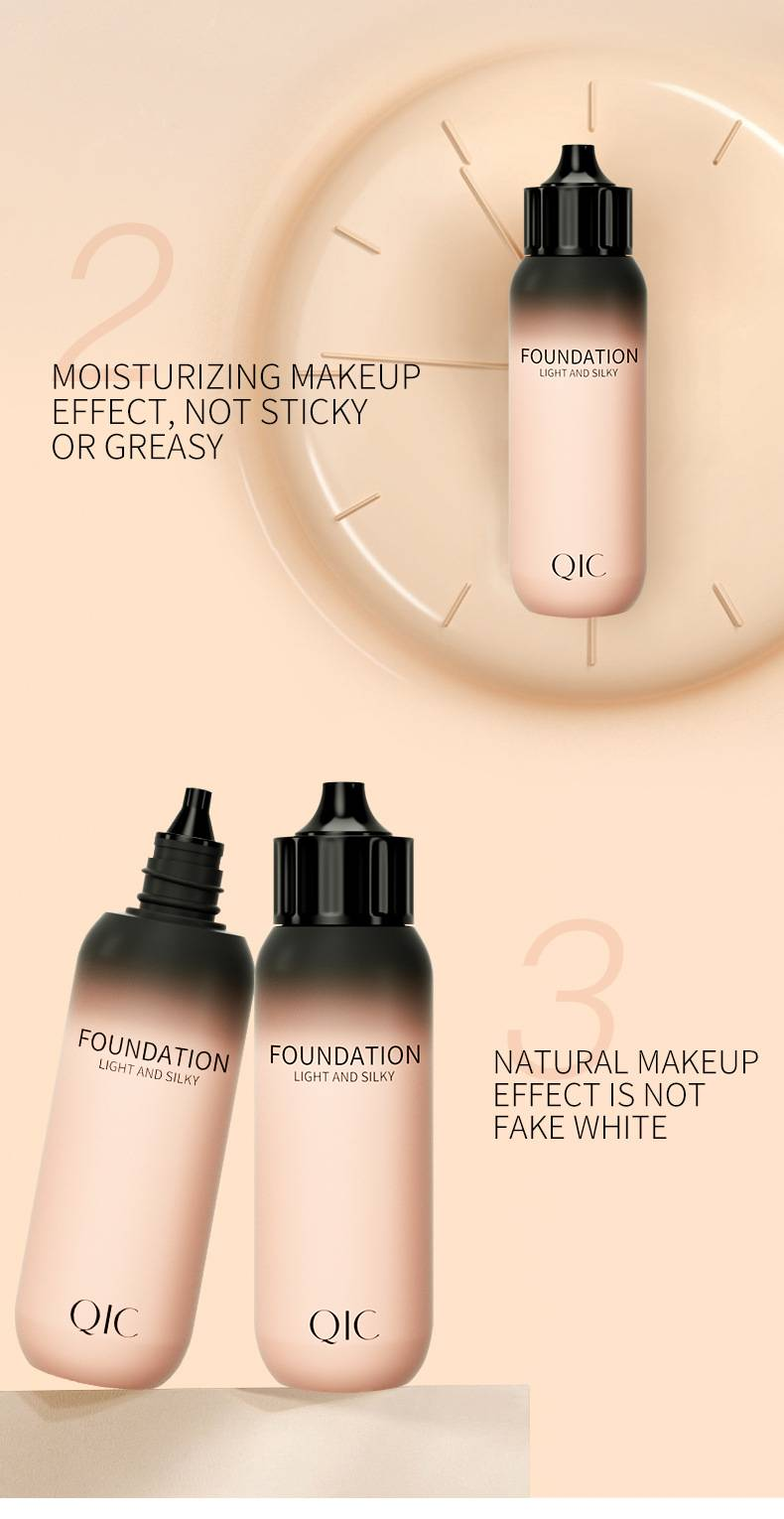 Liquid Foundation Moisturizing Oil Control Liquid Foundation Lightweight Makeup Concealer Liquid Foundation Setting Liquid Foundation_voghion.com