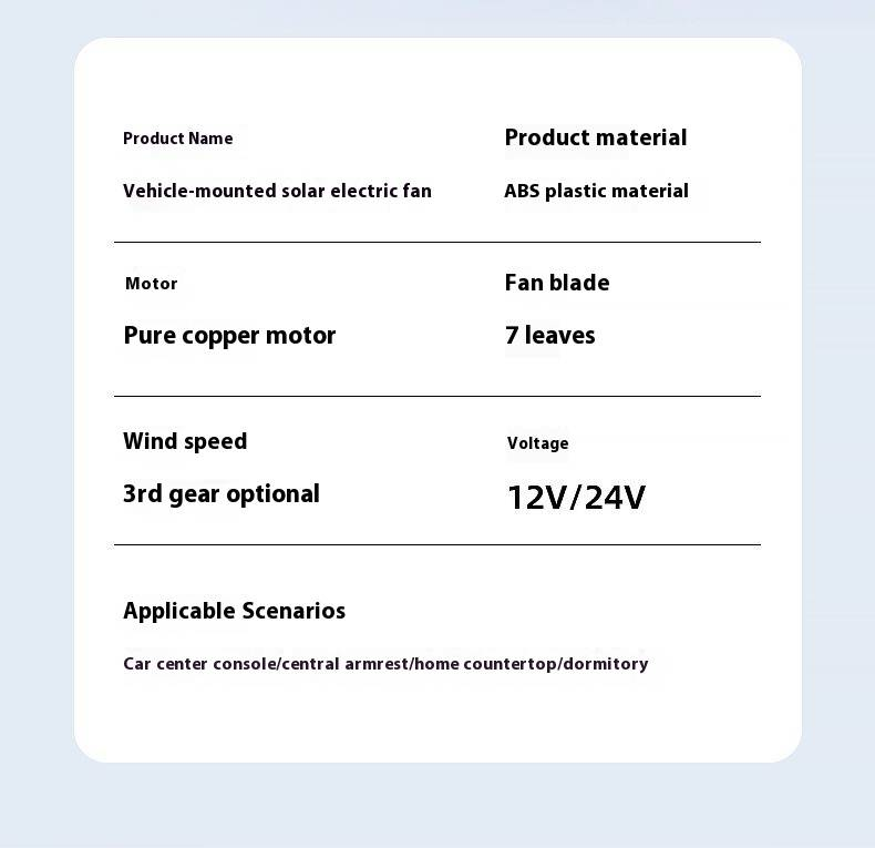 Solar ugedriwwen Autosfan, drahtlos, solar ugedriwwen, 360 ° Rotatioun, 24-Stonne Batterie Liewen_voghion.com