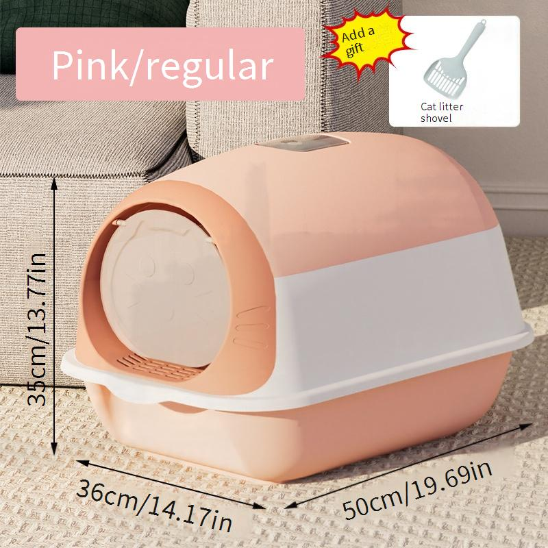 Cat Supplies Fully Enclosed Cat Litter Box Large Size Anti Carry Out And Anti Splash Cat Toilet Enclosed Cat Feces Box_voghion.com
