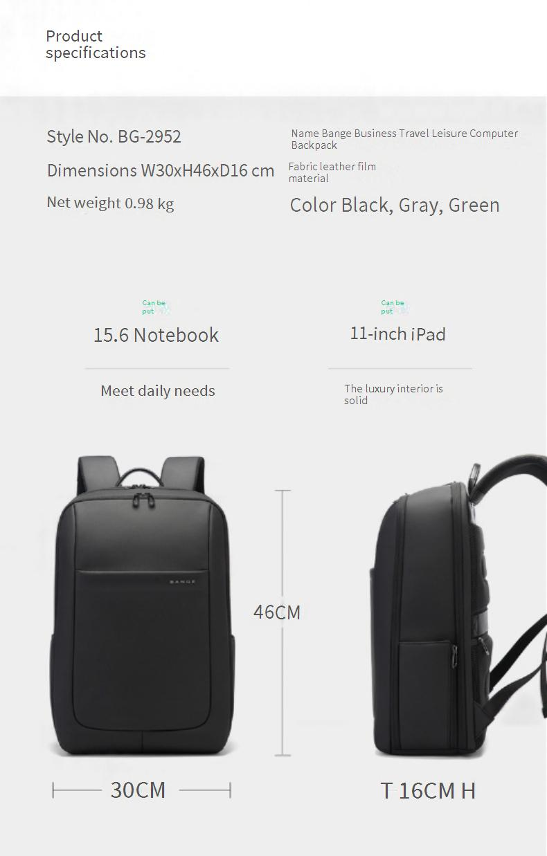 Men's Backpack Business Commuter Computer Bag Leisure Water Proof Backpack_voghion.com