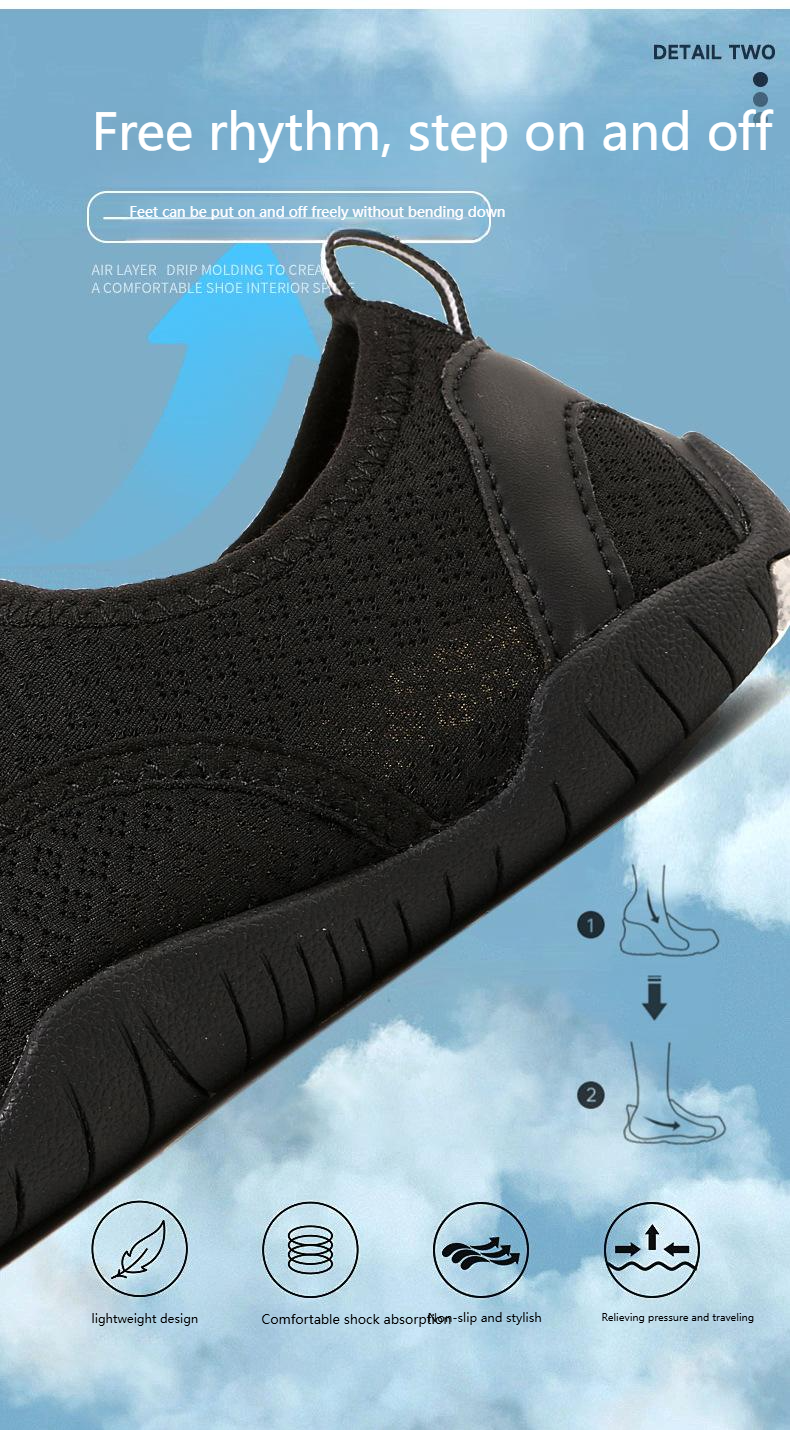 Scarpe da acqua leggere a piedi nudi per nuoto, spiaggia, yoga, pilates, danza e fitness - Calzini da acqua traspiranti ad asciugatura rapida con suola in gomma antiscivolo_voghion.com