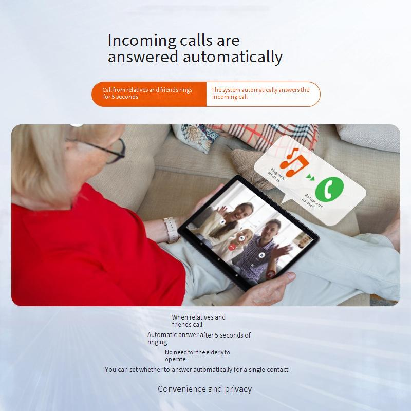 10.1 Inch Android Tablet For Elderly Care With 64GB Storage, 8-Core Processor, Remote Companion Features & Simplified Chinese OS_voghion.com