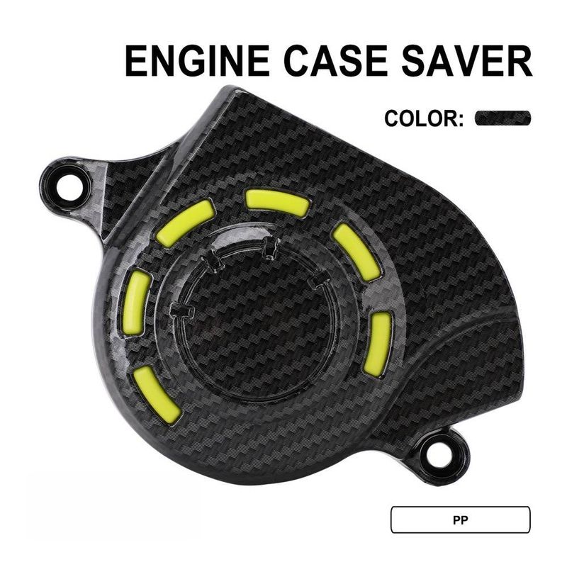 Cache stator en fibre de carbone haute performance pour motos tout-terrain et motos tout-terrain – Ajustement universel, protection légère et durable (13,5 x 10,5 x 3,5 cm)_voghion.com