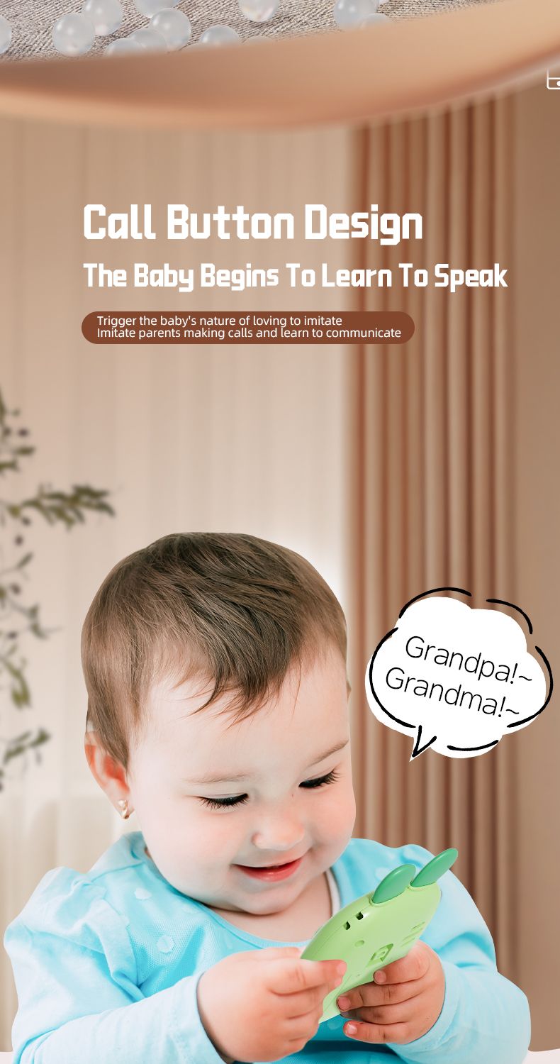 Bebek İki Dilli Cep Telefonu Erken Eğitim Çocuk Karikatür Simülasyon Cep Telefonu Müzik Hikaye Telefonu Eğitici Oyuncak_voghion.com