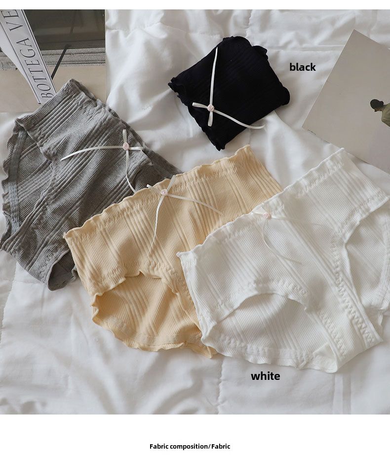 Slip da donna in cotone stile freddo, semplice, tinta unita, traspirante, di grandi dimensioni_voghion.com