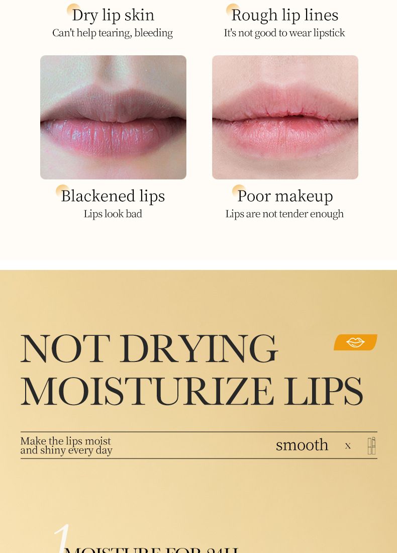 BIOAOUA Vitamin E Honey Lipstick (New) 2.7g Moisturizing Hydrating Moisturizing Fading Lip Lines Anti-Dry Crack_voghion.com