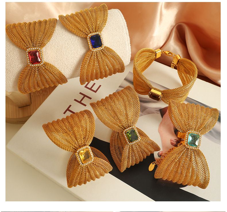Damenschmuckarmbänder, High-End-Armbänder mit Atmosphäre, Schleifendesign, eingelegtem Stein, schlichter und exquisiter Schmuck für Frauen_voghion.com