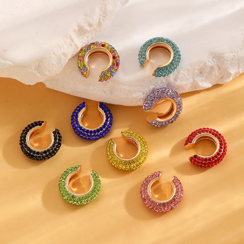 Orecchini a clip a forma di C con diamanti, senza fori per le orecchie, molto venduti, per donna_voghion.com