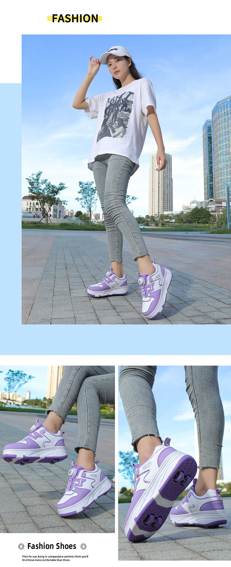 Children's Shoes New Style Running Shoes Boys And Girls Students Four Wheel Roller Skates Adult Double Wheel Deformation Skating Wheel Flying Shoes_voghion.com