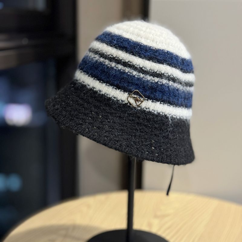 Nuova protezione per le orecchie in maglia da pescatore per donna, autunno e inverno, elegante secchiello in lana calda che snellisce il viso in stile giapponese_voghion.com