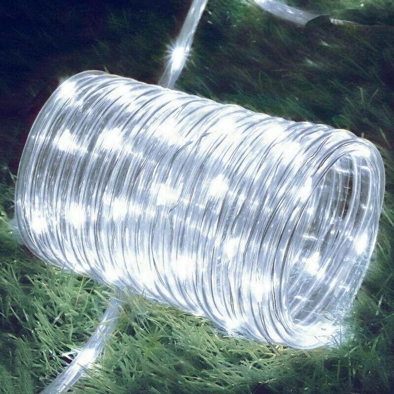 12M 100 LED Solar Rope Tube String Fairy Lights Strip Waterproof Garden Outdoor_voghion.com
