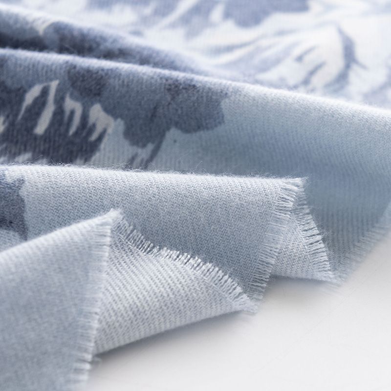 Ethnic style rose print scarf imitation cashmere scarf female literary retro shawl warm scarf_voghion.com