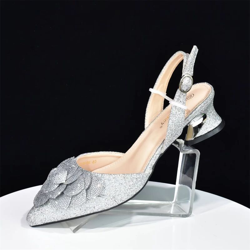 Sandalias de tacón alto con bolso joya de caja dura Bolso de fiesta diario_voghion.com