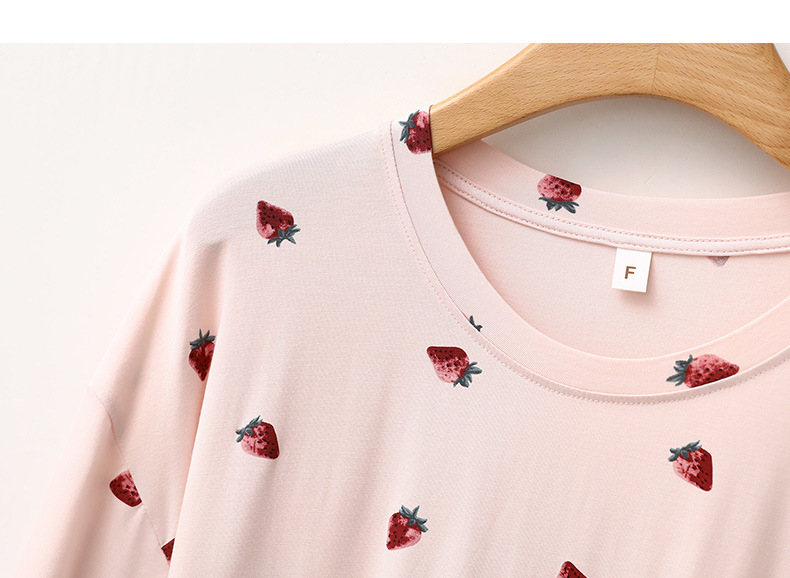 Indumenti da notte da donna Camicia da notte da donna Abito da casa fresco, comodo e ampio in modal a maniche corte_voghion.com