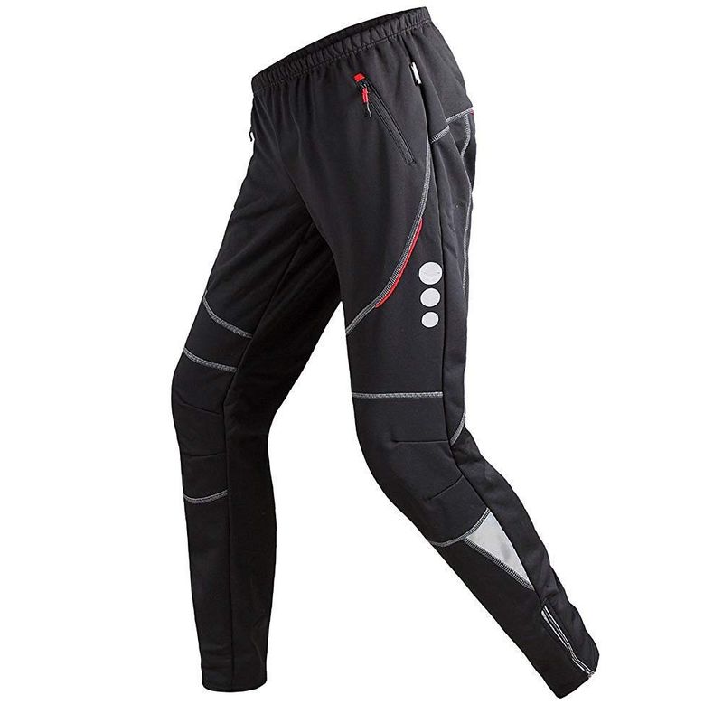 Winter Cycling Men, Thickened Windproof Softshell Warm Ski Pants, Fleece-Lined Casual Cargo Pants For Men_voghion.com