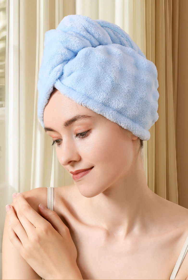 Dry Women, Thickened Super Absorbent Quick-Dry Towel For Head Wrapping, Hair Drying Towel, 2025 New Double-Layer Shower_voghion.com