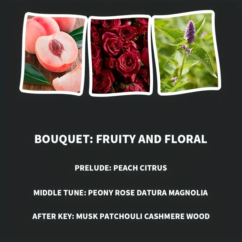 Eau de toilette sprayset med presentförpackning, uppfriskande och långvarig doft med blommiga frukt- och vaniljdofter, parfym för dejting och fester_voghion.com