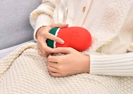 Neuer mit Wasser gefüllter Wärmbeutel aus Silikon, tragbarer Handwärmer für Studenten, süßer und modischer kreativer Wärmbeutel für Weihnachten_voghion.com