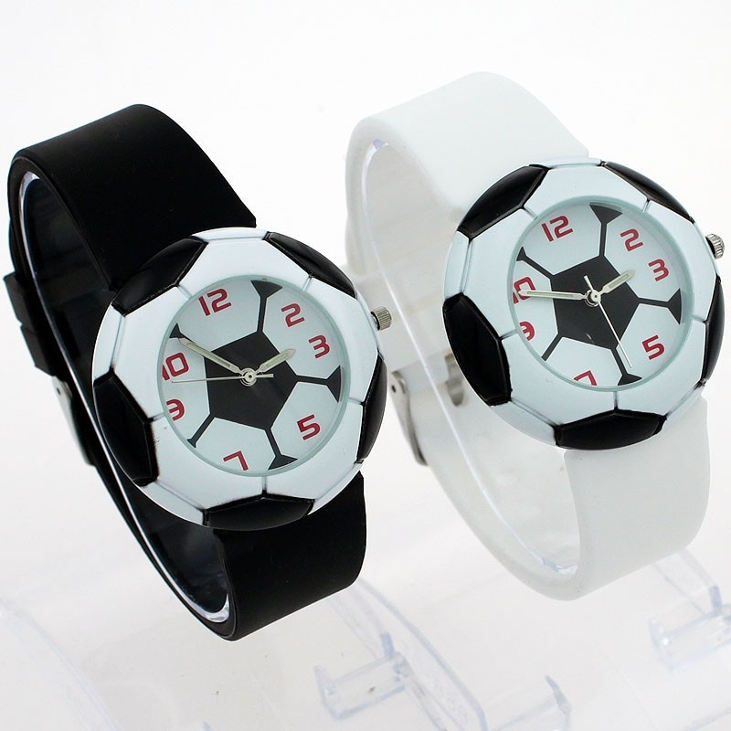 3D Football Cartoon Children Watch For Girls Rubber Kids Watches Boys Silicone Strap Analog WristWatch_voghion.com