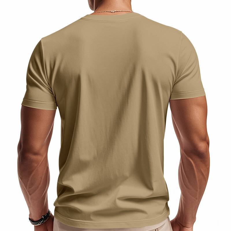 Trendiges, schnelltrocknendes, atmungsaktives, lässiges, sportliches und individuelles T-Shirt mit V-Ausschnitt für Herren im Frühling und Sommer_voghion.com