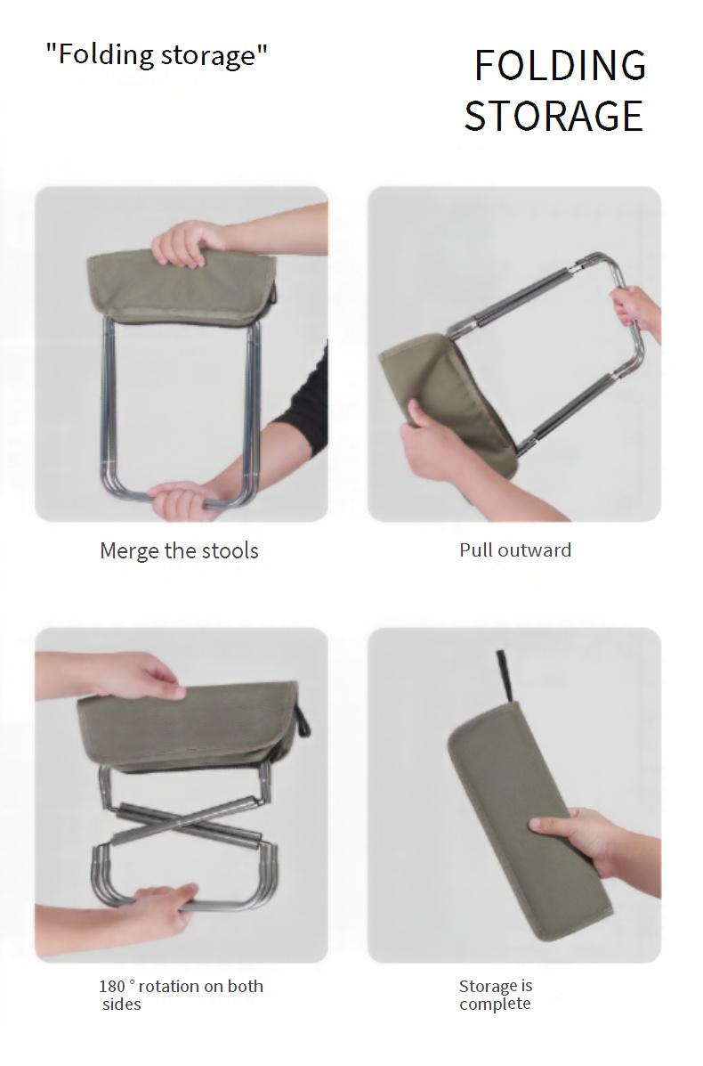 Sgabello pieghevole da campeggio all'aperto, borsa a mano, sedia pieghevole portatile, attrezzatura da campeggio, sgabello a marsupio, mini sgabello piccolo, sgabello da pesca_voghion.com