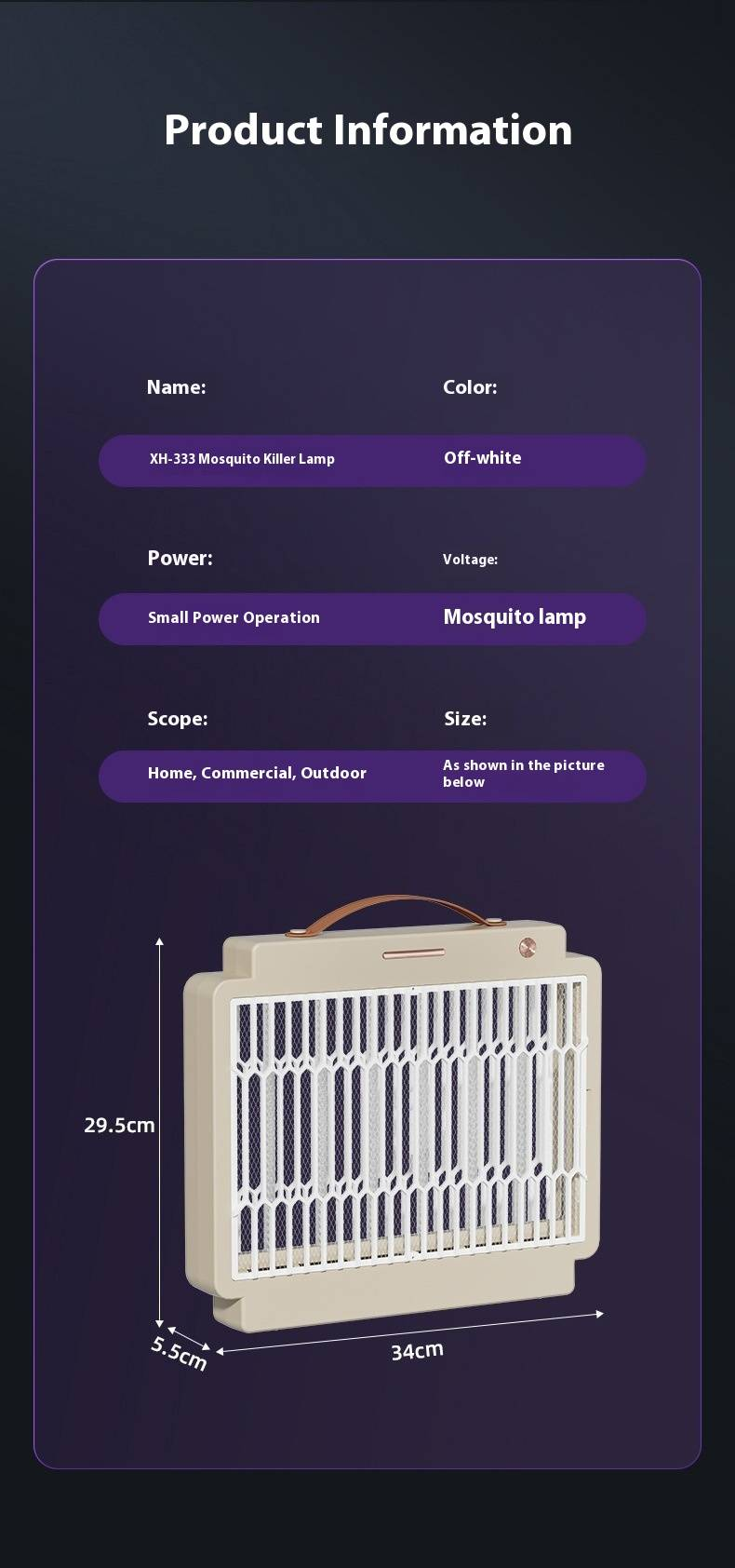 Tue-moustiques électrique – Rechargeable par USB, intérieur/extérieur, avec lampe UV et photocatalyseur (4 000 V, étanche IPX4)_voghion.com