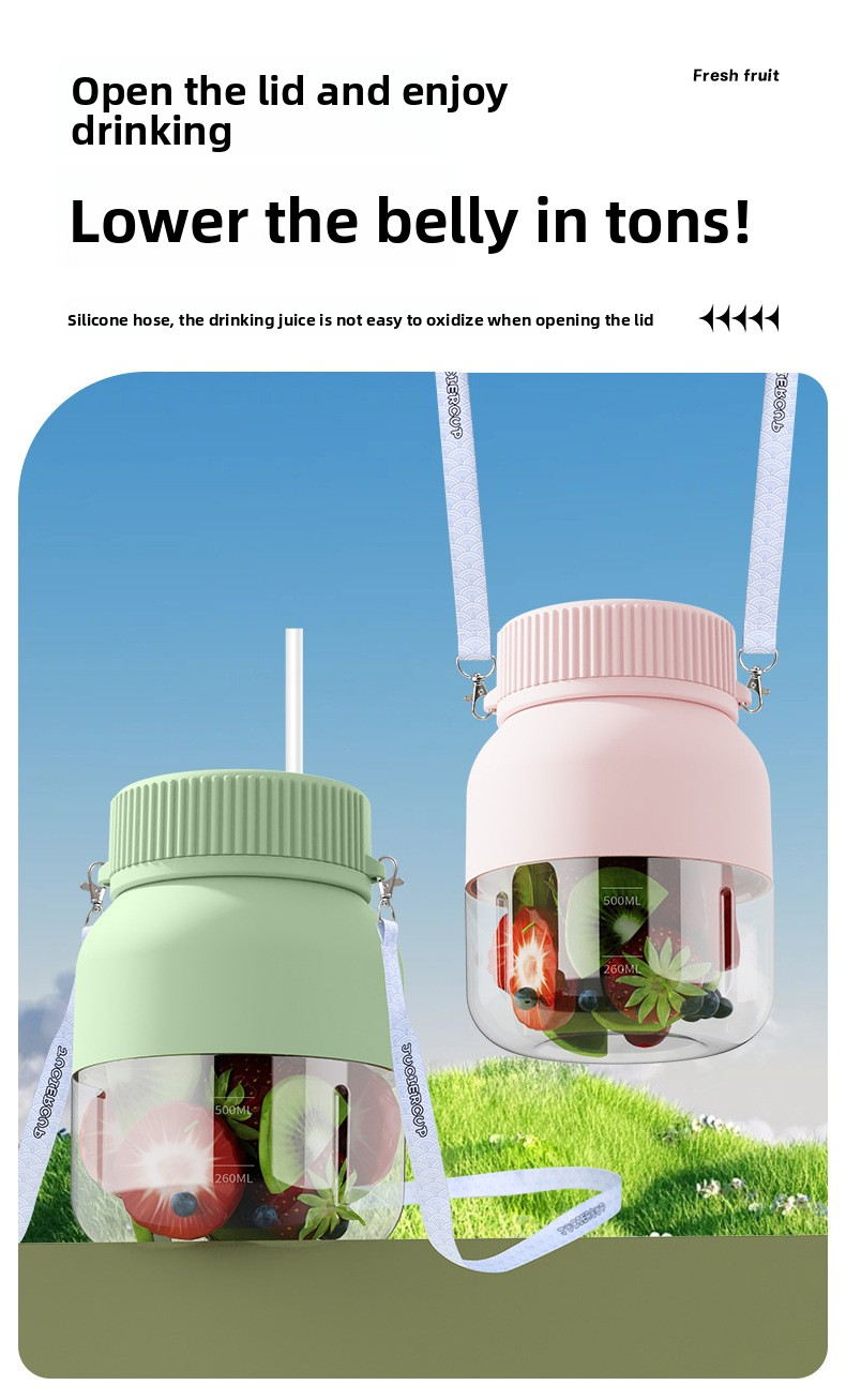 Portable Juicer - 800ml BPA-Free Blender, 18,000 RPM 5-Blade Ice Crusher, USB-C Rechargeable, For Smoothies & Protein Shakes (Pink/Green)_voghion.com