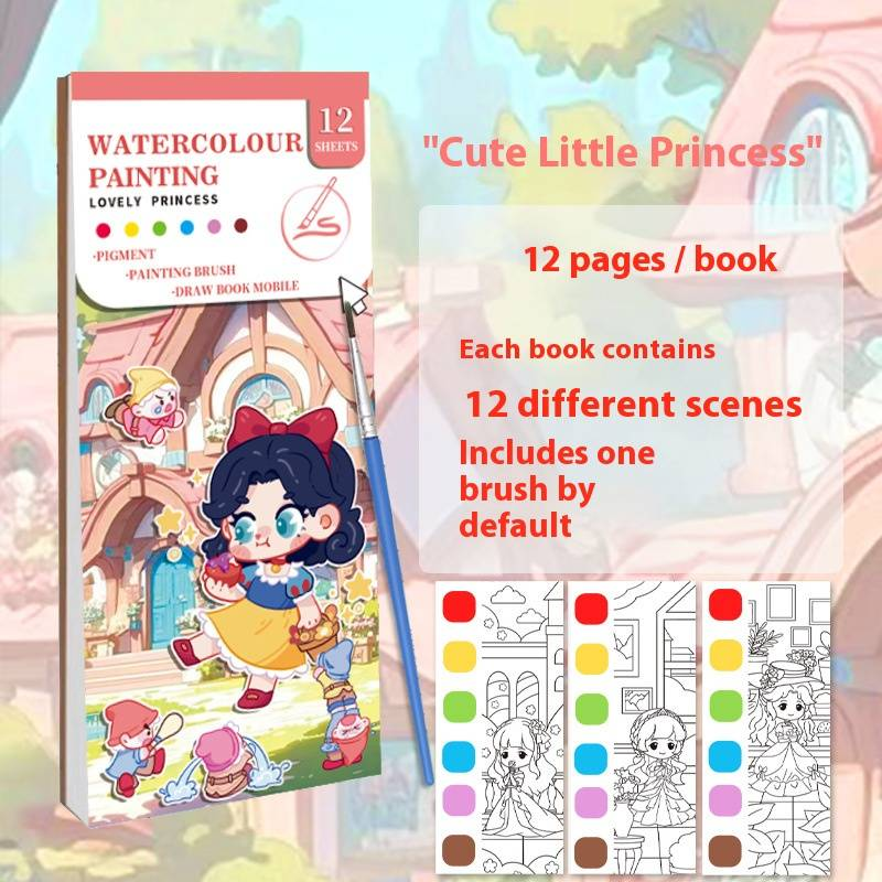 Kids Coloring Book With 4 Fun Themes - Space Adventure, Princess, Forest Animals & Unicorn, Perfect For Toddlers & Preschoolers, Non-Toxic Paper_voghion.com