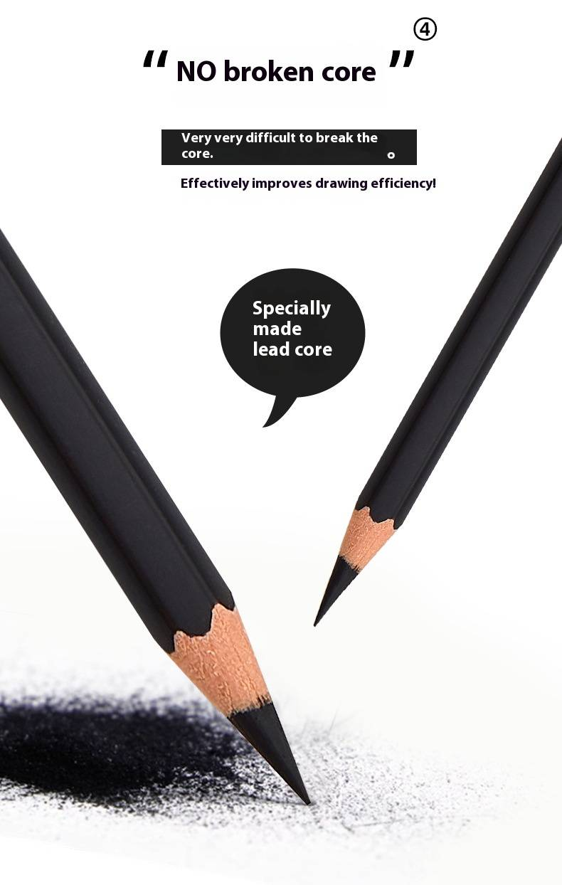 Professional Sketch Pencils Set - 12 Assorted Grades (HB To 20B) For Artists, Students & Drawing Enthusiasts - Matte Finish Wooden Pencils For Shading_voghion.com
