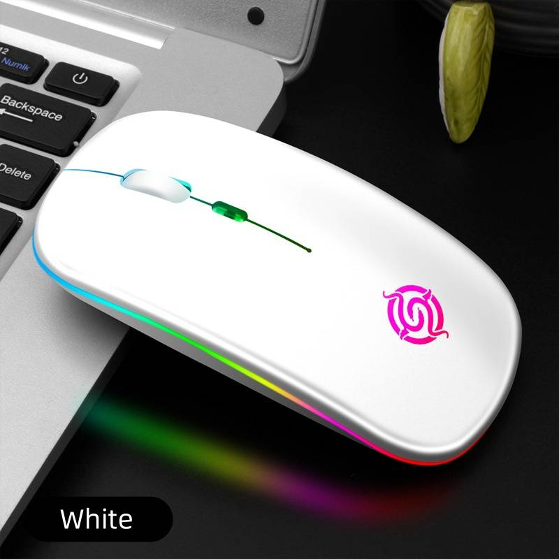 Viper BM110 Wireless Charging Gaming Mouse – Silent RGB Optical Mouse With Bluetooth, 1600DPI, 4-Way Scroll, Ergonomic Design For PC/Laptop_voghion.com