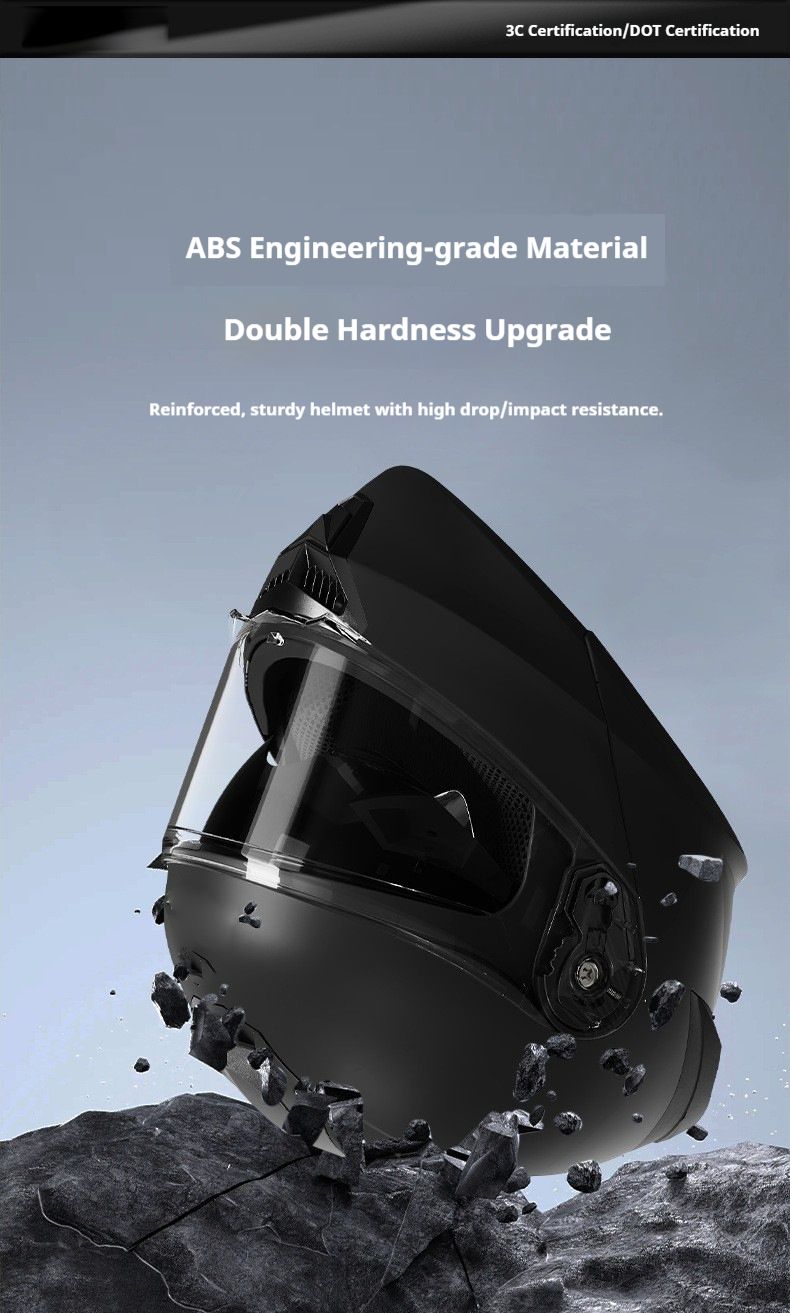 Modular Motorcycle Helmet With Bluetooth – 3C Certified, Flip-Up Visor, ABS Shell, Multiple Color & Visor Options_voghion.com
