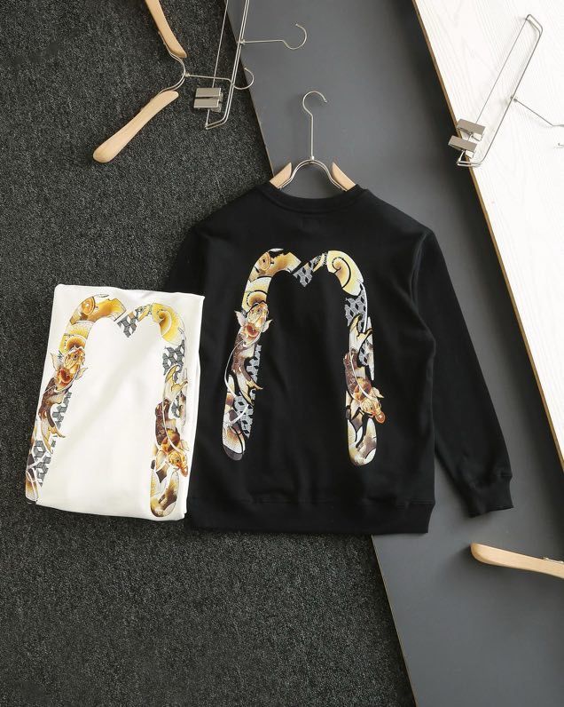 Neue Modemarke, lässig und modisch, Koi Big M, Rundhals-Sweatshirt, Rundhalsausschnitt, lockeres Sweatshirt, Pullover, Langarm-Oberteil_voghion.com