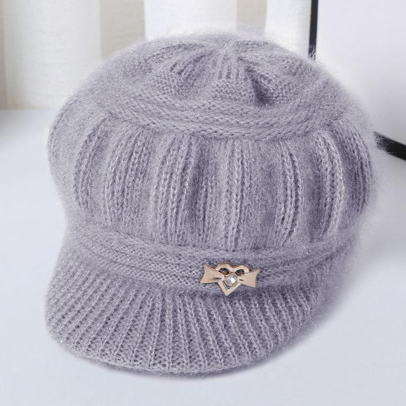 Mütze und Schal-Set für Damen, Winter, weiblich, warm, Strickmütze, Schal und Samt, winddicht, Radmütze, Skimütze, Schals-Set_voghion.com