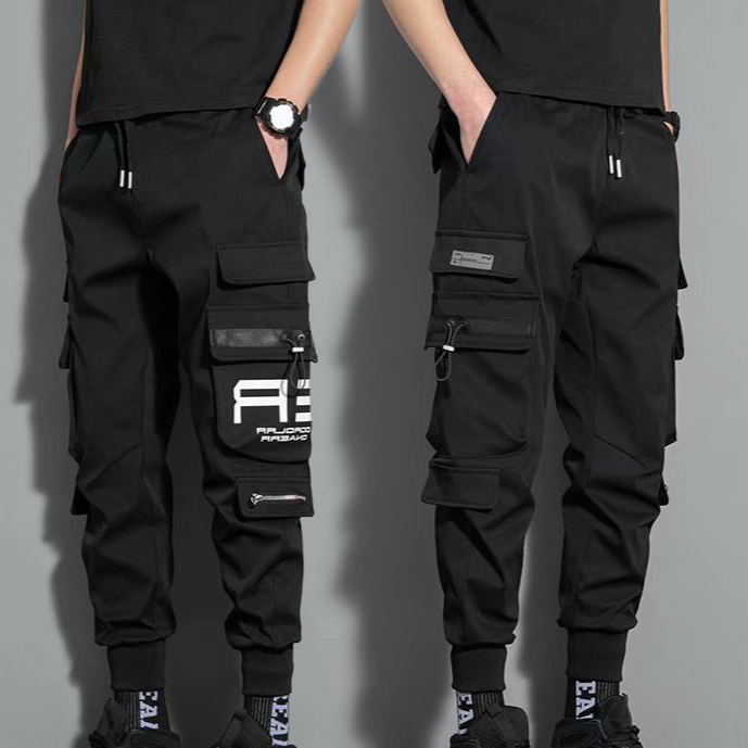 Abbigliamento da uomo Tute funzionali Pantaloni harem larghi con polsini sottili estivi da uomo Pantaloni casual alla moda con tasche alla moda_voghion.com