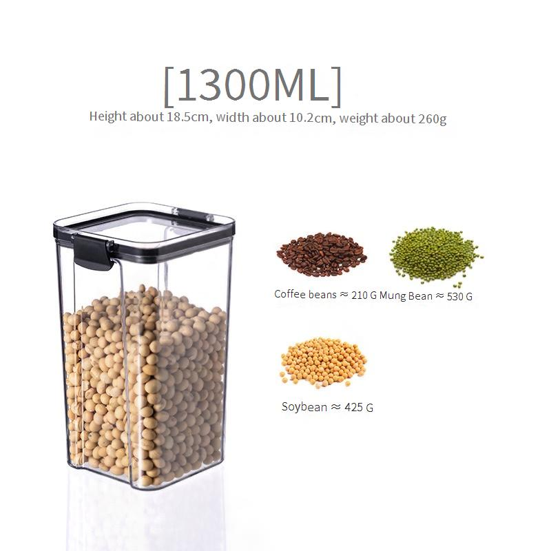 Aufbewahrung und Organisation zu Hause: Versiegelte Gläser, Getreidegläser, Aufbewahrung in der Küche, transparente Kunststoffboxen in Lebensmittelqualität, Vorratsgläser für Snacks, Trockenwaren und Tee_voghion.com