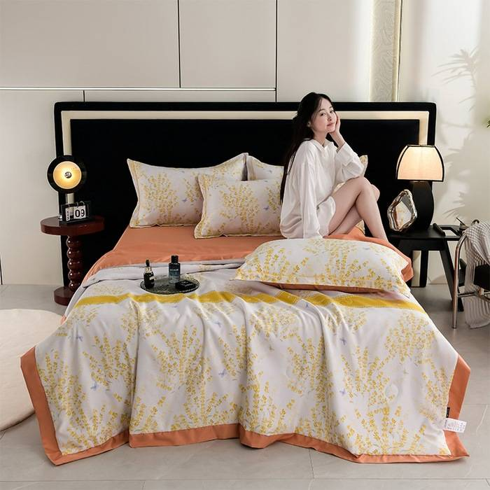 Set di piumoni estivi lavabili in Tencel - 4 pezzi, rinfrescanti e setosi, traspiranti e ipoallergenici_voghion.com