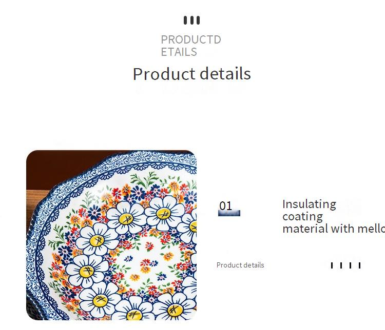 Polish Colorful Ceramic Dinnerware Set - 16-Piece Hand-Painted Bowls & Plates With Heat-Resistant Design_voghion.com