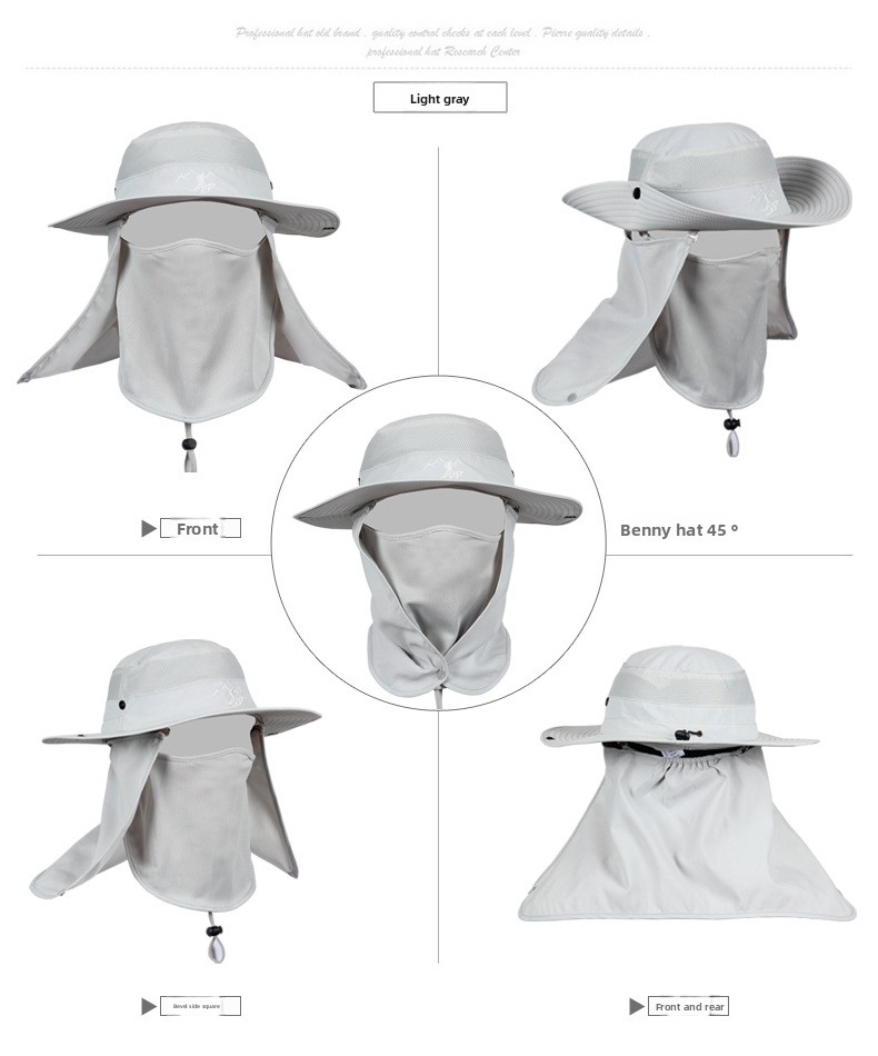 Cappello da sole da uomo e da donna con protezione per il viso - Protezione UV UPF 50+, asciugatura rapida e traspirante per escursionismo/pesca/campeggio_voghion.com