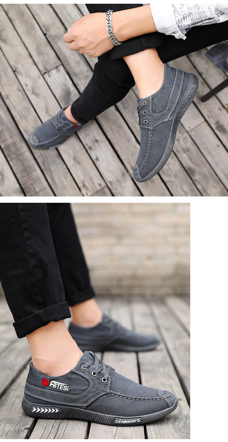 Men's Casual Canvas Shoes - Breathable Slip-Resistant Comfort Sneakers With Lace-Up Design For Spring/Autumn_voghion.com