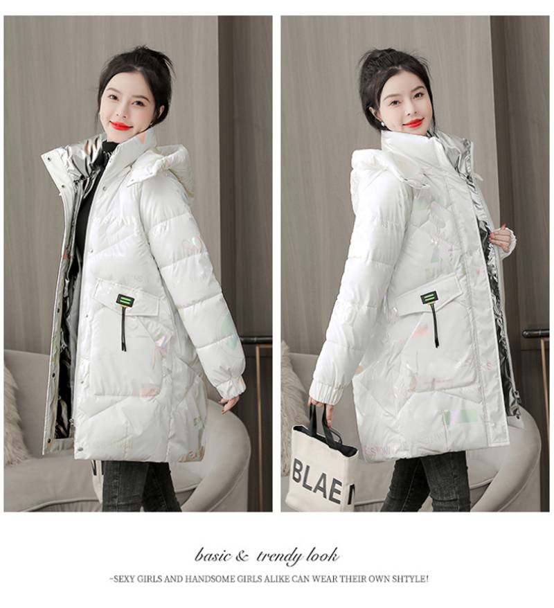 Women's Long Puffer Coat Winter Jacket With Glossy Finish Oversized Hooded Parka Lightweight Quilted Down Alternative Zipper Closure_voghion.com