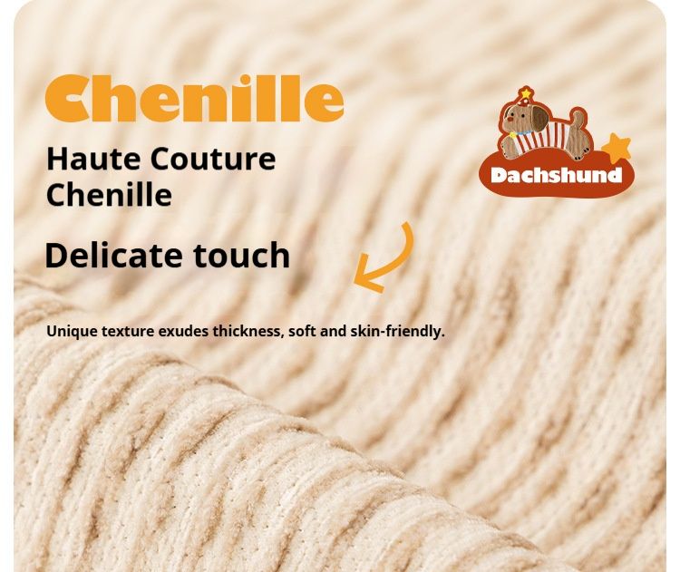 Chenille Animal Print Sofa Cushion – Non-Slip Irregular Pet-Friendly Seat Cover For Sectional Couches (Whimsical Dog & Bear Designs)_voghion.com