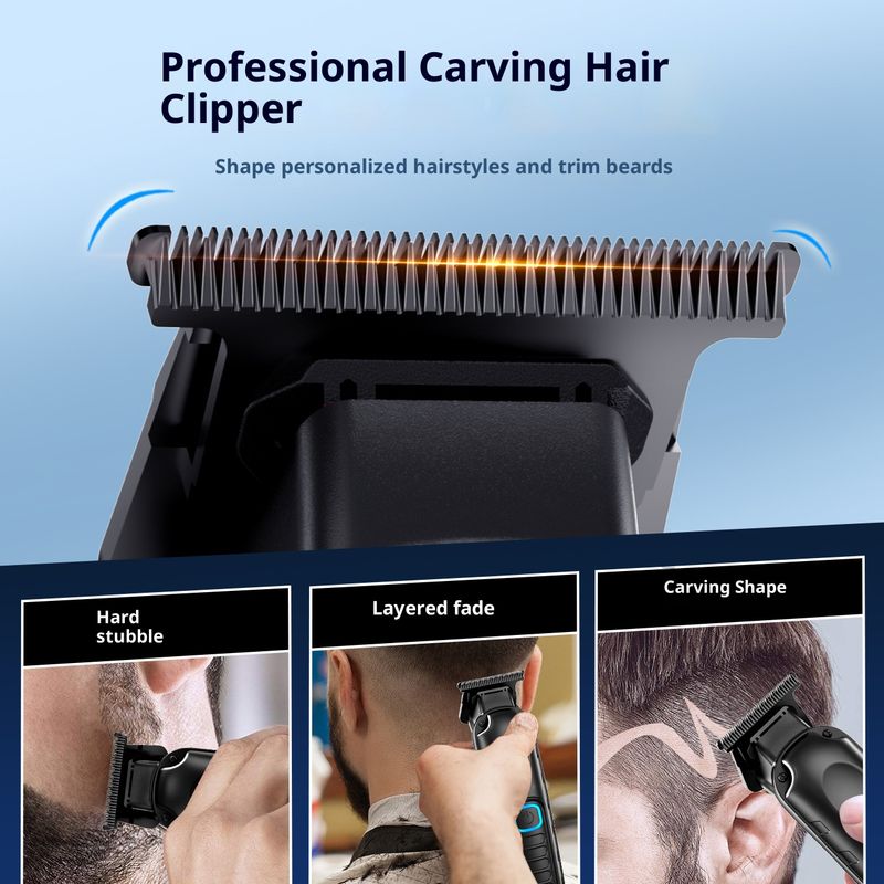 Professioneller Haarschneider – Kabelloser Keramikklingentrimmer für präzise Übergänge und exakte Schnitte, 3 Stunden Laufzeit, geräuscharm (36–45 dB)_voghion.com