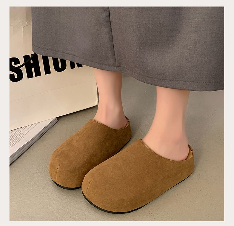 Women's Commuter Baotou Half Drag New Lazy Bajin Shoes Slippers Slippers Casual Daily Commuter Hundred_voghion.com