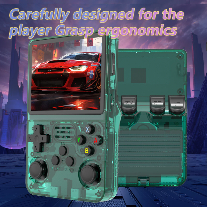 Console de jeux portable 36S avec écran IPS 3,5 pouces (640 x 480 pixels), mémoire intégrée de 64 Go et jeux classiques._voghion.com