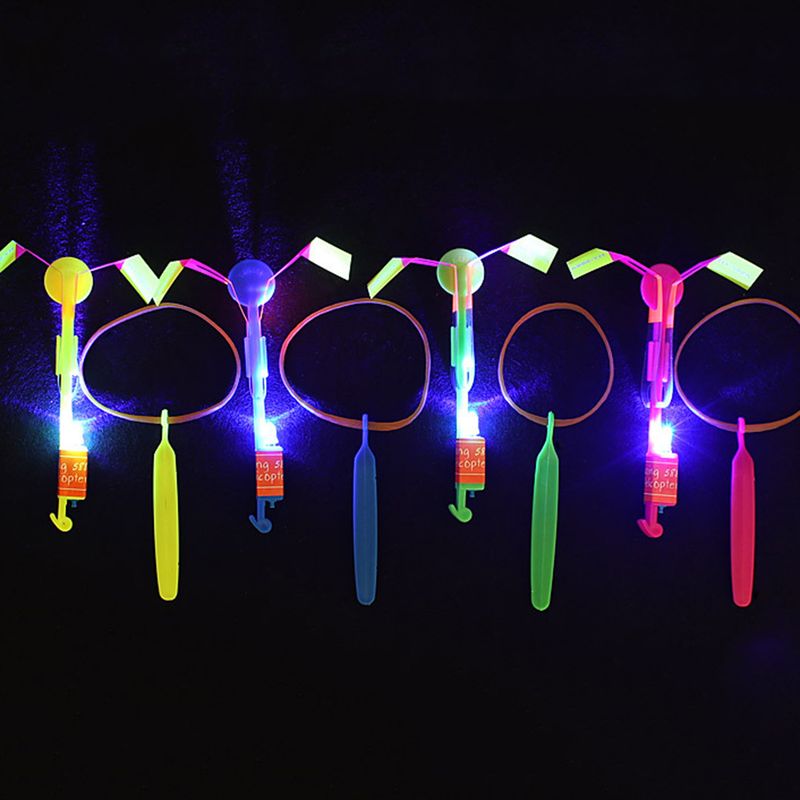 Happyhouse 1 set Slingshot Racheta Elastic Ușor de Asamblat Plastic Uimitor Lumină LED Slingshot Jucărie zburătoare pentru petreceri_voghion.com