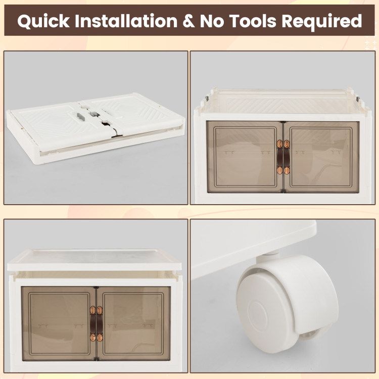 Stackable Storage Bins with Lockable Wheels_voghion.com